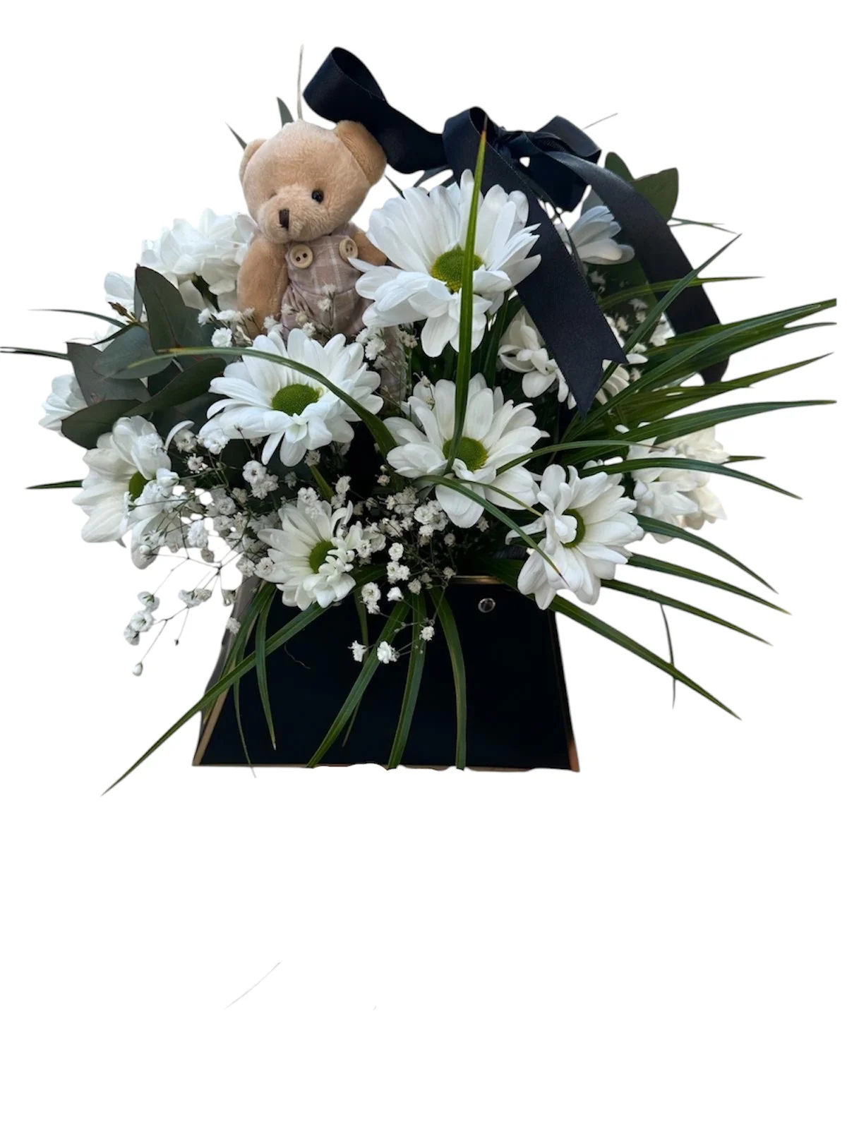 Siyah Çantada Beyaz Papatyalar