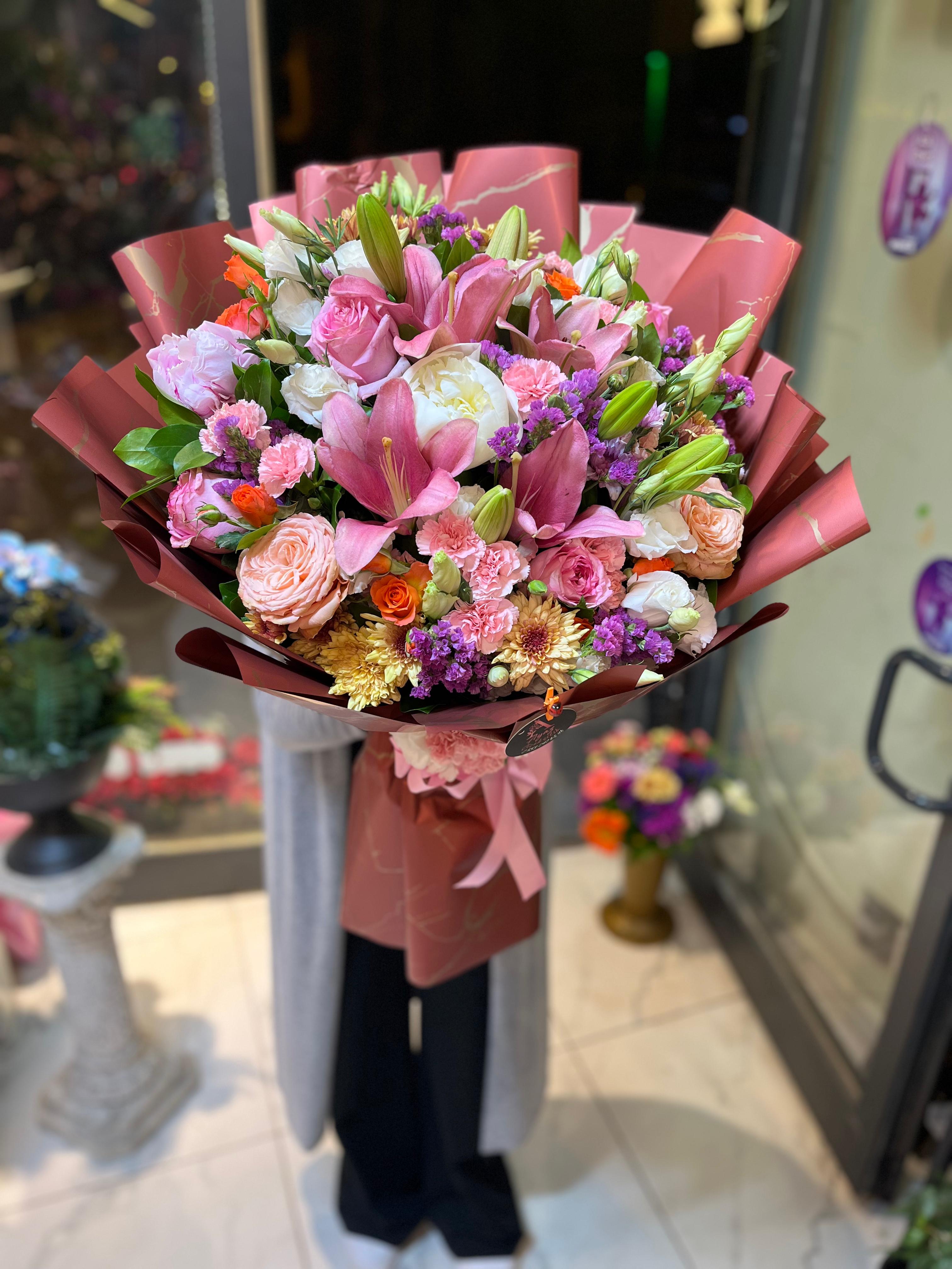 Karışık Lilyum Büyük Boy Buket